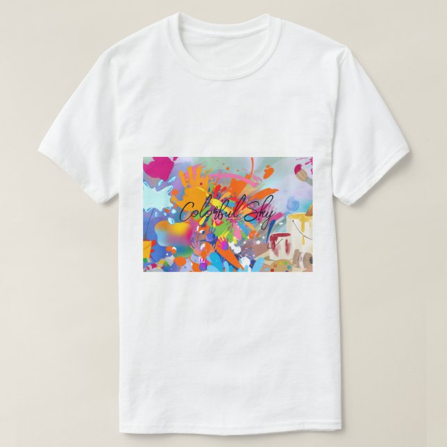 Camiseta Céu Colorido (Frente do Design)