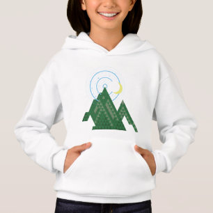 Camiseta céu da lua crescente na montanha