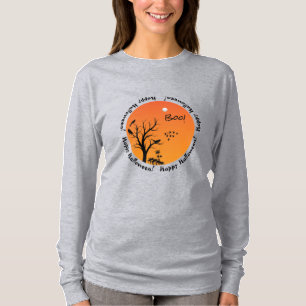 Camiseta Céu das Bruxas, Pássaros Negros na Silhueta das Ár