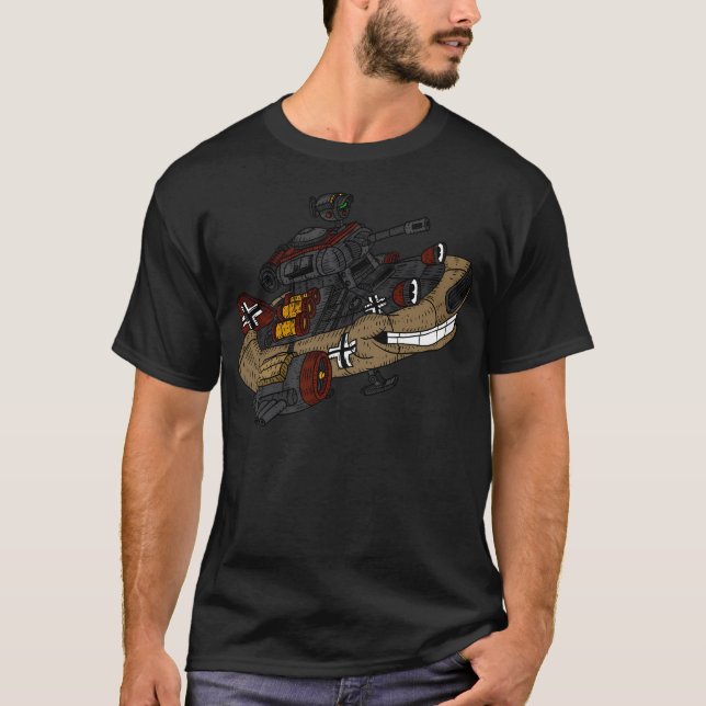 Camiseta Céu de Ferro. Carros Alemães Ww2 Ufo. (Frente)