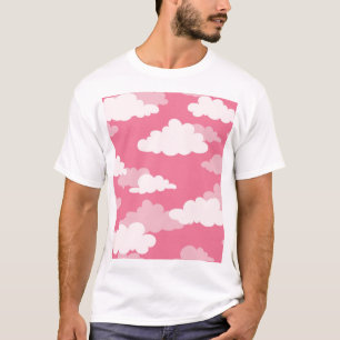 Camiseta Céu de nuvens sem aparência, textura vintage.