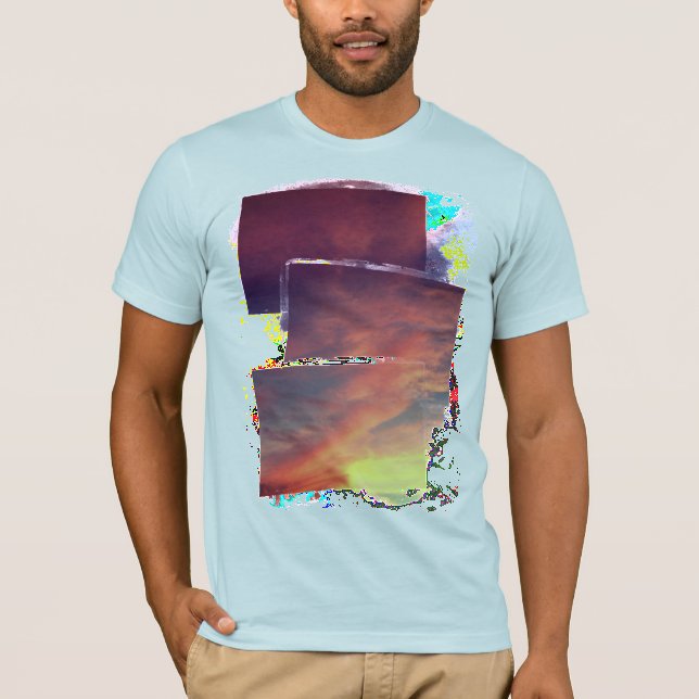 Camiseta Céu de Verão Cor-de-Rosa (Frente)