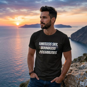 Camiseta Céu Limitado - Possibilidades Sem Limites Motivaçã