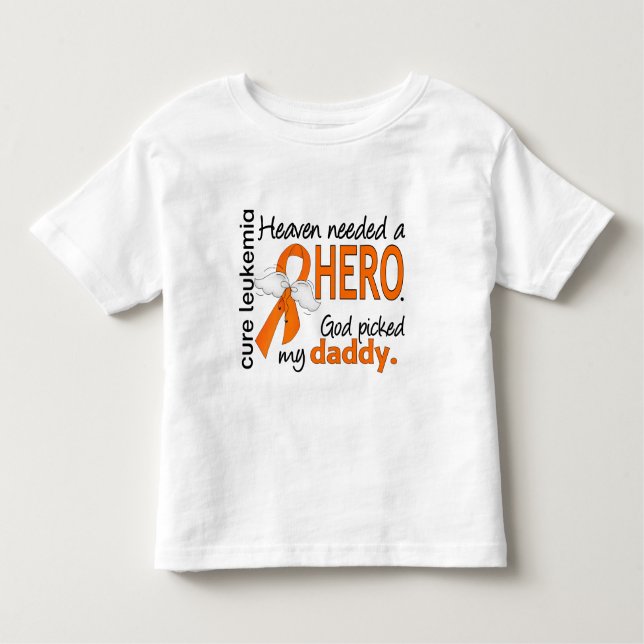 Camiseta Céu necessário uma leucemia do pai do herói (Frente)