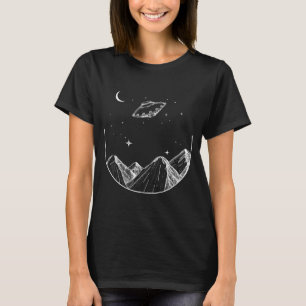 Camiseta Céu Noturno das Montanhas OVNI