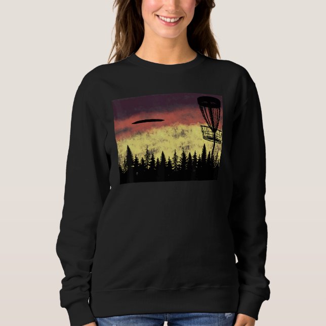 Camiseta Céu Noturno De Golfe De Disco abstrato com Frisbee (Frente)