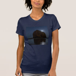 Camiseta Céus Acima de Haystack Rock   Cannon Beach, Oregon