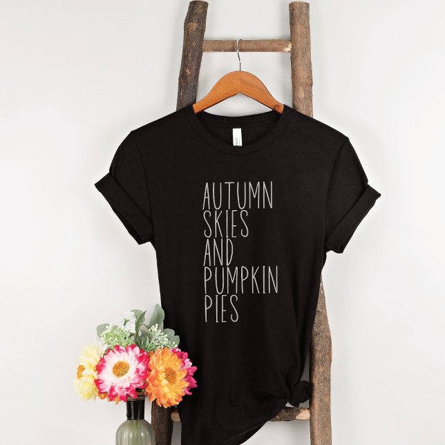 Camiseta Céus de outono e Batatas de Abóbora Queda (Criador carregado)