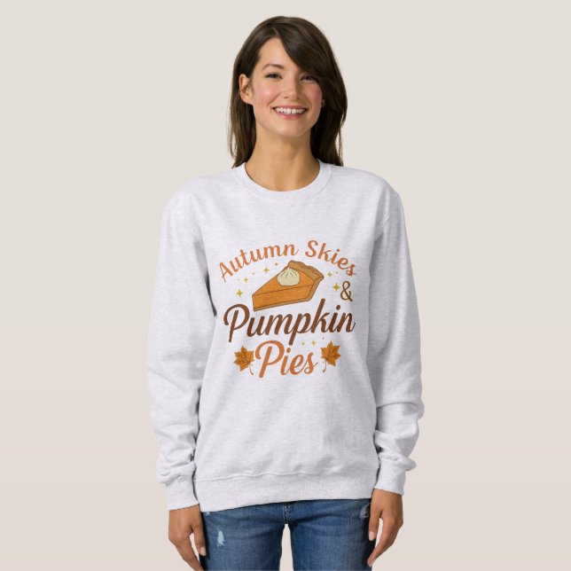 Camiseta Céus de Outono e Tortas de Abóbora (Frente Completa)