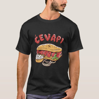 Camiseta Cevapi Balcânica Specialty Cevapcici Comida Cevapc