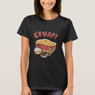 Camiseta Cevapi Balcânica Specialty Cevapcici Comida Cevapc