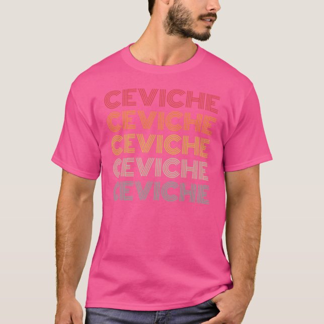 Camiseta Ceviche Estilo Retro (Frente)