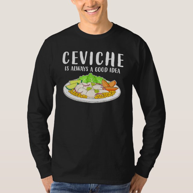 Camiseta Ceviche Marisco Peruano Boa Ideia (Frente)