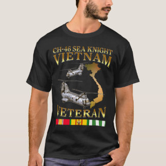 Camiseta Ch-46 Sea Knight Helicóptero da Guerra do Vietnã