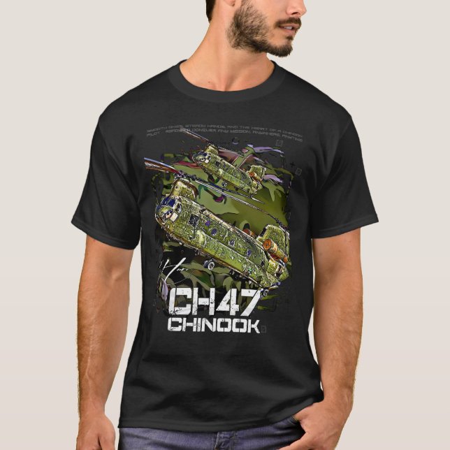 Camiseta CH-47 helicóptero Chinook (Frente)
