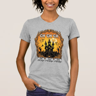 Camiseta Ch Meow Castelo Assombrado de Halloween_1