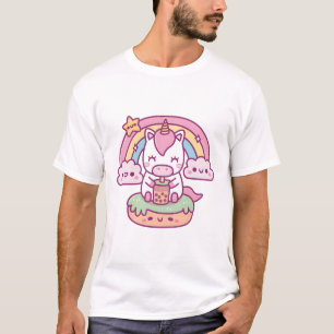 Camiseta Chá, Arco-Íris, Bebendo De Unicórnio Bastante,