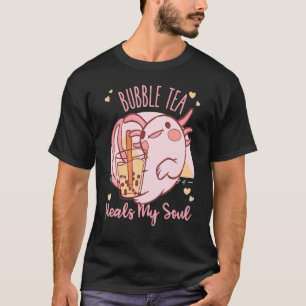 Camiseta Chá Boba Cura Minha Alma Axolotl