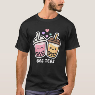 Camiseta Chá Boba Fofo Melhores Chás Amigos Kawaii Chá de B
