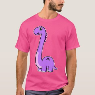 Camiseta Chá Brontossaurus Dinossauro Cuta - Adulto Dino Ro