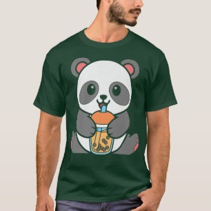 Camiseta Chá-Chá-Chá-Chá-Panda-Bebendo-Panda-Chá-Mil