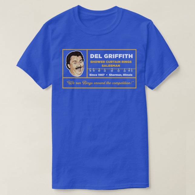 Camiseta Chá da Cortina de Anéis Del Griffith (Frente do Design)