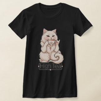 Camiseta Chá da Tarde de Gato Branco Chique