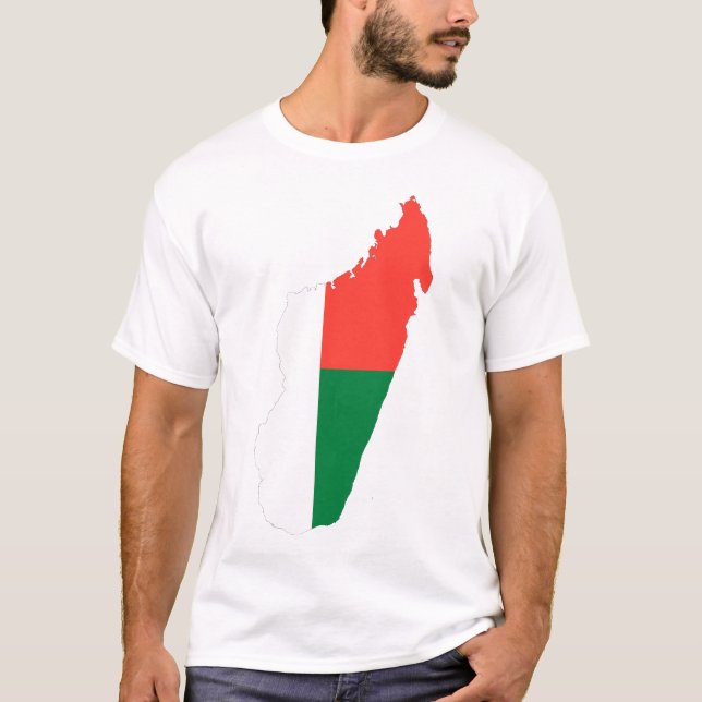 Camiseta Chá de Bandeira de Madagáscar (Frente)