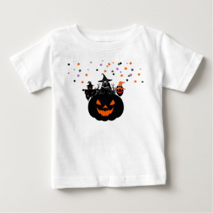 Camiseta Chá de Bebê Abóbora Bruxas de Halloween