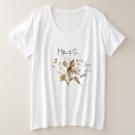 Camiseta Chá de Bebê Boho Neutro para o Bebê que Está a Cam