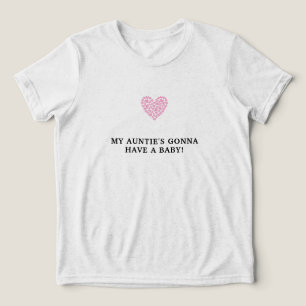 Camiseta Chá de Bebê Coração Rosa