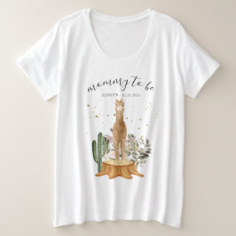 Camiseta Chá de Bebê da Mamãe e do Papai Alpaca
