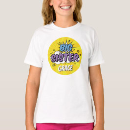 Camiseta Chá de Bebê de Irmã Mais Velha de Super-Herói de H
