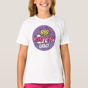 Camiseta Chá de Bebê de Irmã Mais Velha de Super-Herói de H