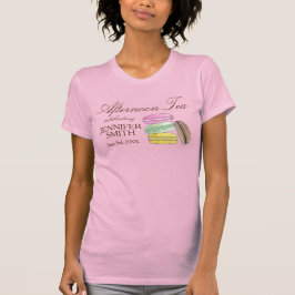 Camiseta Chá de Bebê de Macarons Frenesi Festa de Chá da Ta