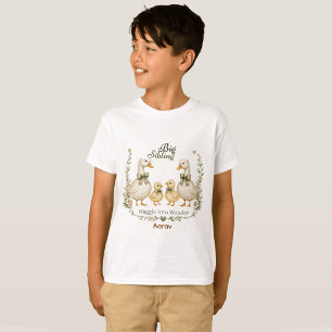 Camiseta Chá de Bebê do Patinho Família Dançando e Entra