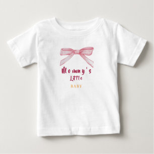 Camiseta Chá de Bebê em Aquarela Rosa Elegante