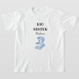 Camiseta Chá de Bebê Irmã Mais Velha Crianças-Jovens e Bebê