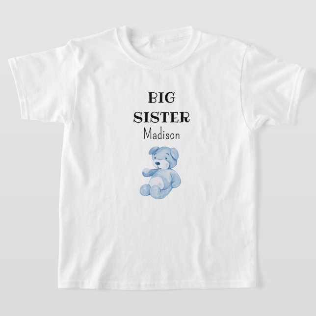 Camiseta Chá de Bebê Irmã Mais Velha Crianças-Jovens e Bebê (Postura )