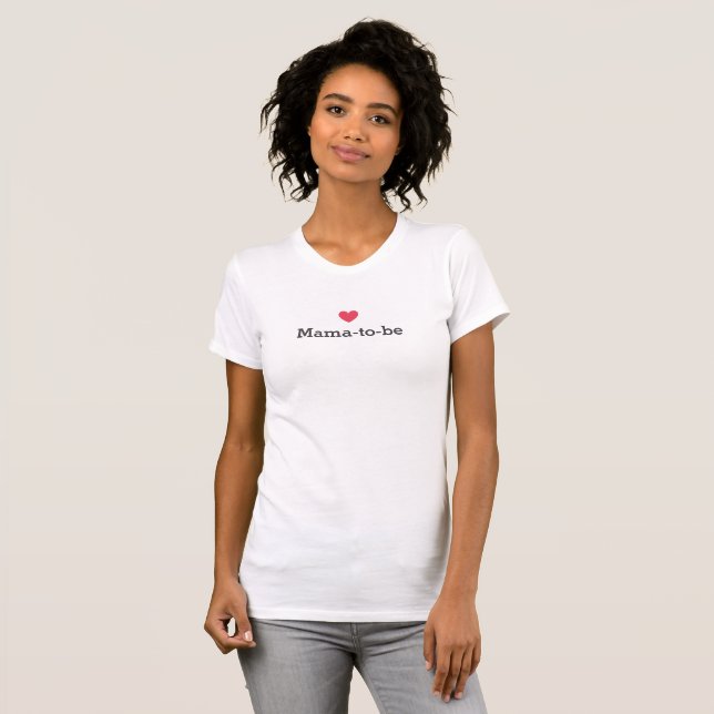Camiseta Chá de Bebê Linda Mamãe para Ser (Frente Completa)
