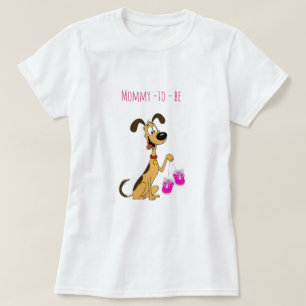 Camiseta Chá de Bebê Menina Rico o Cachorro para a futura m