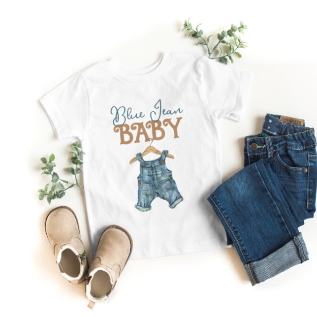 Camiseta Chá de Bebê Moderno com Jeans Azul Menino (Criador carregado)