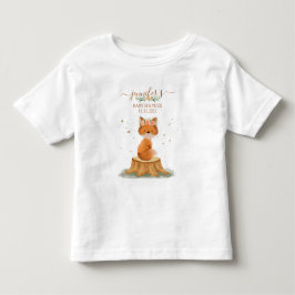 Camiseta Chá de Bebê Raposa Rústica
