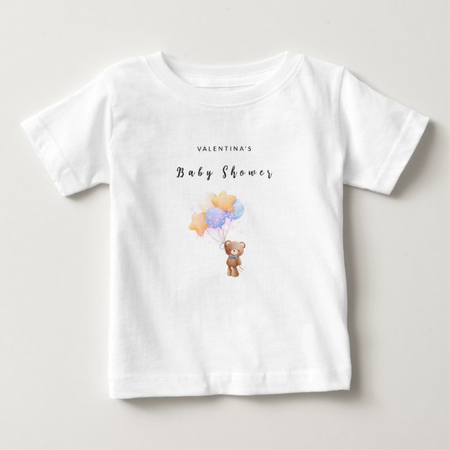 Camiseta Chá de Bebê Urso de Pelúcia (Frente)