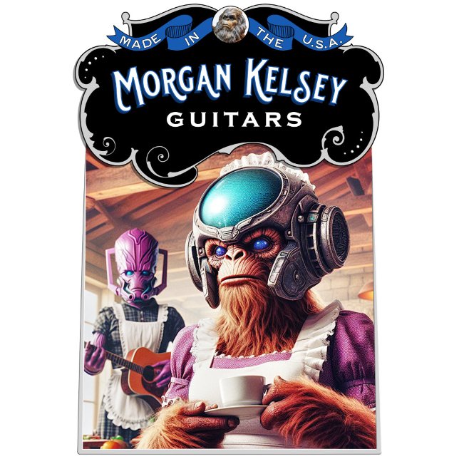 Camiseta Chá de bebendo de pé-grande ouvindo guitarra (Criador carregado)