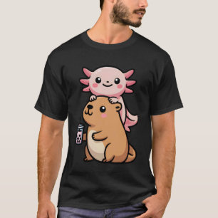Camiseta Chá de Boba de Capivara Montado por Axolote Fofo