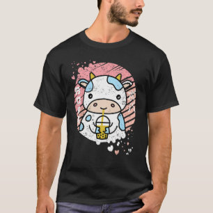 Camiseta Chá de Boba de Vaca Bubble Tea   Presente para Mul