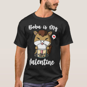 Camiseta Chá de Boba é Meu Cavalo de São Valentim Anti Dia