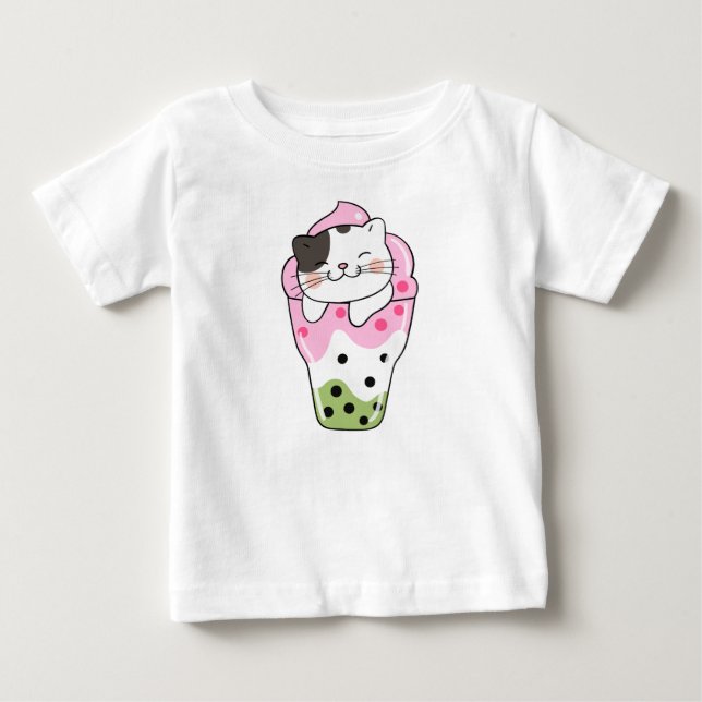 Camiseta Chá de Bolhas de Gato (Frente)