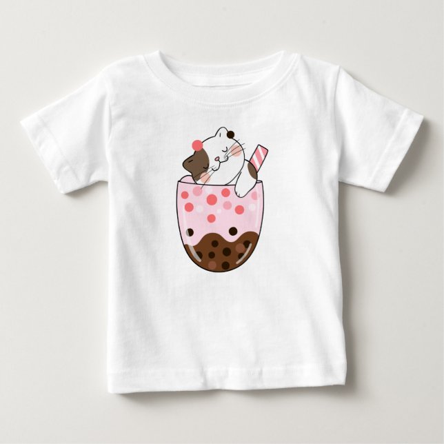 Camiseta Chá de Bolhas de Gato (Frente)
